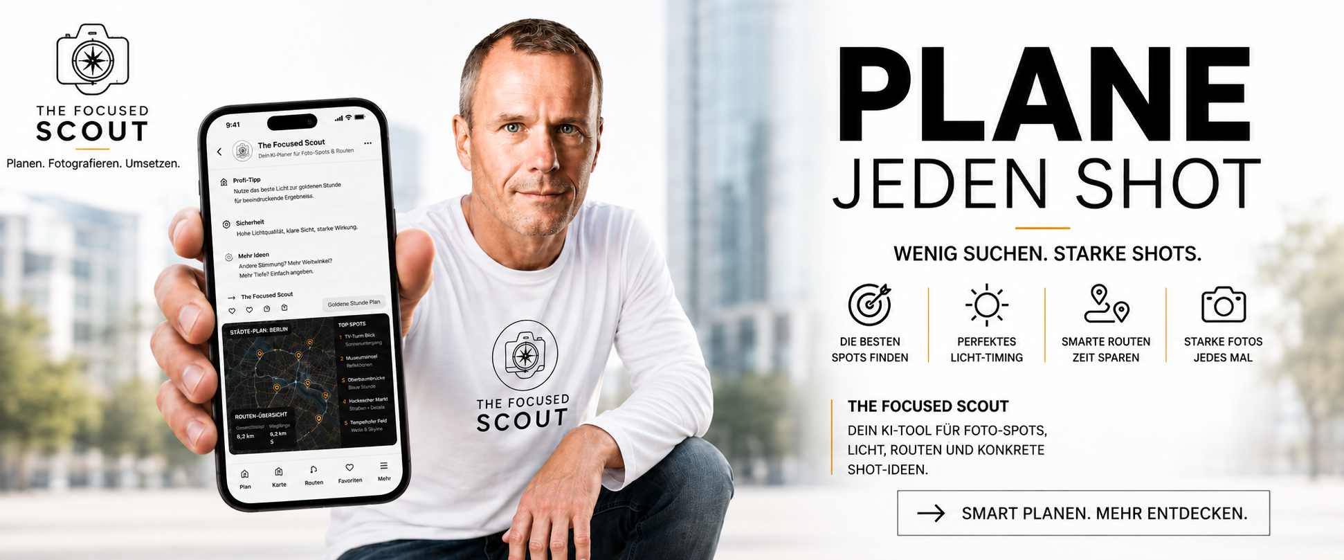 The Focused Scout auf einem Smartphone