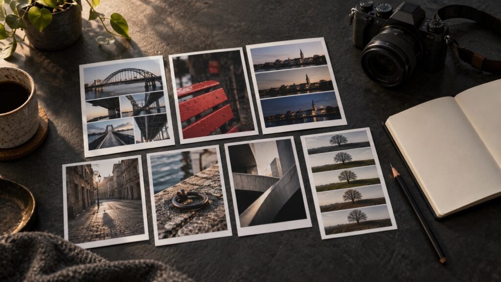 Sieben Fotoabzüge als Ideen für kleine Fotoprojekte am Wochenende
